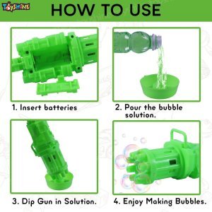 8 Hole Electric Bubbles Gun Gatling Bubble Machine Toy