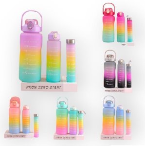 Motivational Water Bottle 3 pcs set