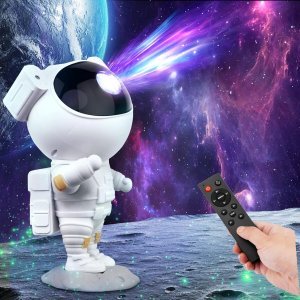 Astronaut Starry Sky Galaxy Projector, Astronaut Star Projector with Timer and Remote Control, 360? Rotatable Head, Adjustable Brightness and Speed,