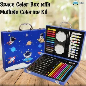 48 Pieces Drawing Color Kit Sketch Color Pencil Set Shading Crayons Oil Pastels Colour Set Watercolor Paint Brush Sharpener Eraser Stationary Art Supplies for Artist