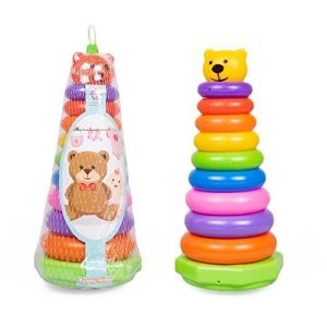 Educational Toy 5 Rings Tower,Teddy Stacking Ring