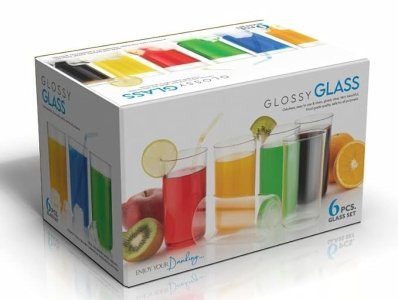 Crystal Cut Plastic Unbreakable Water Glasses, Set of 6 Transparent Long Glass Highball Glasses