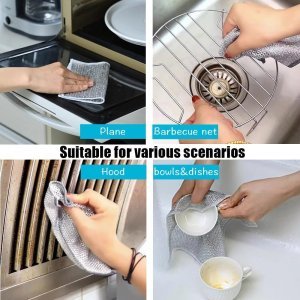 Multipurpose Dishwashing Non-Scratch Cleaning Cloth for Kitchen