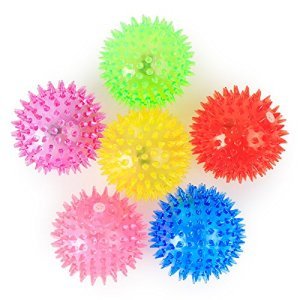 (6 pcs) Bouncing Light Flashing Spike, Kata Ball for Kids