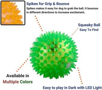 (6 pcs) Bouncing Light Flashing Spike, Kata Ball for Kids