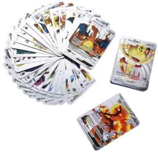 Pack of 10 Golden & silver Pokémon Cards Rare Collection for Thrilling Battles