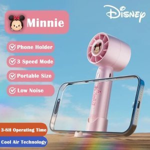 2 in 1 Disney Handheld Fan | Cool Air | With stand and phone holder | Mini Fan, USB Rechargeable